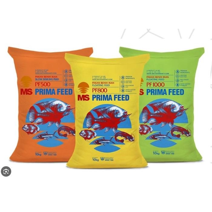 1KARUNG PRIMA FEED (PF100, PF500, PF800,PF1000) PAKAN PELET BENIH IKAN