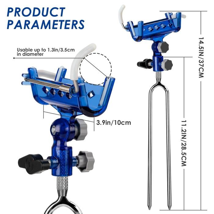 Otomatis Bracket Dudukan Joran Pancing Adjustable 360 Derajat Bahan Stainless Steel/Cagak Joran
