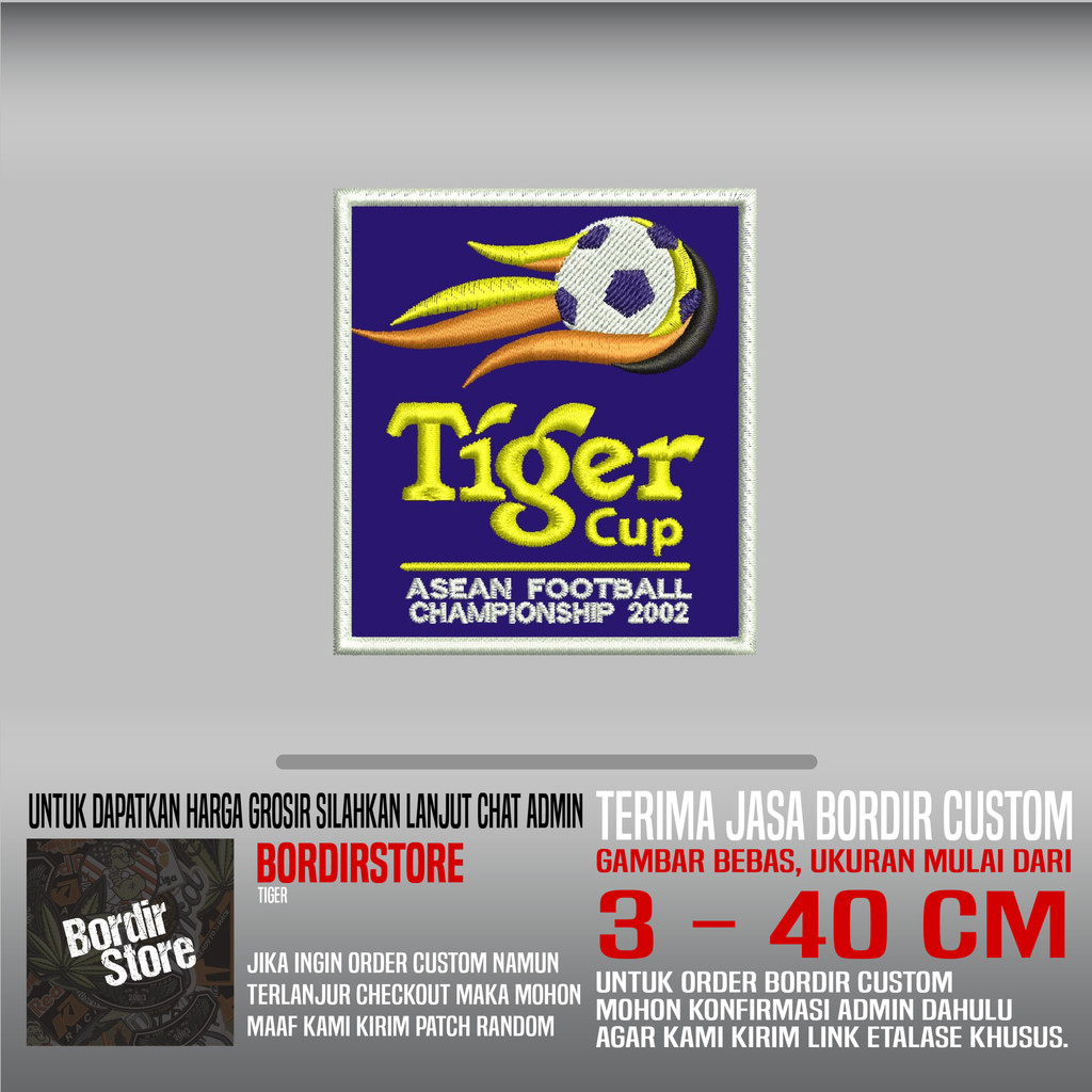 TIGER CUP ASIAN FOOTBALL BS-90 PATCH BORDIR LOGO/EMBLEM