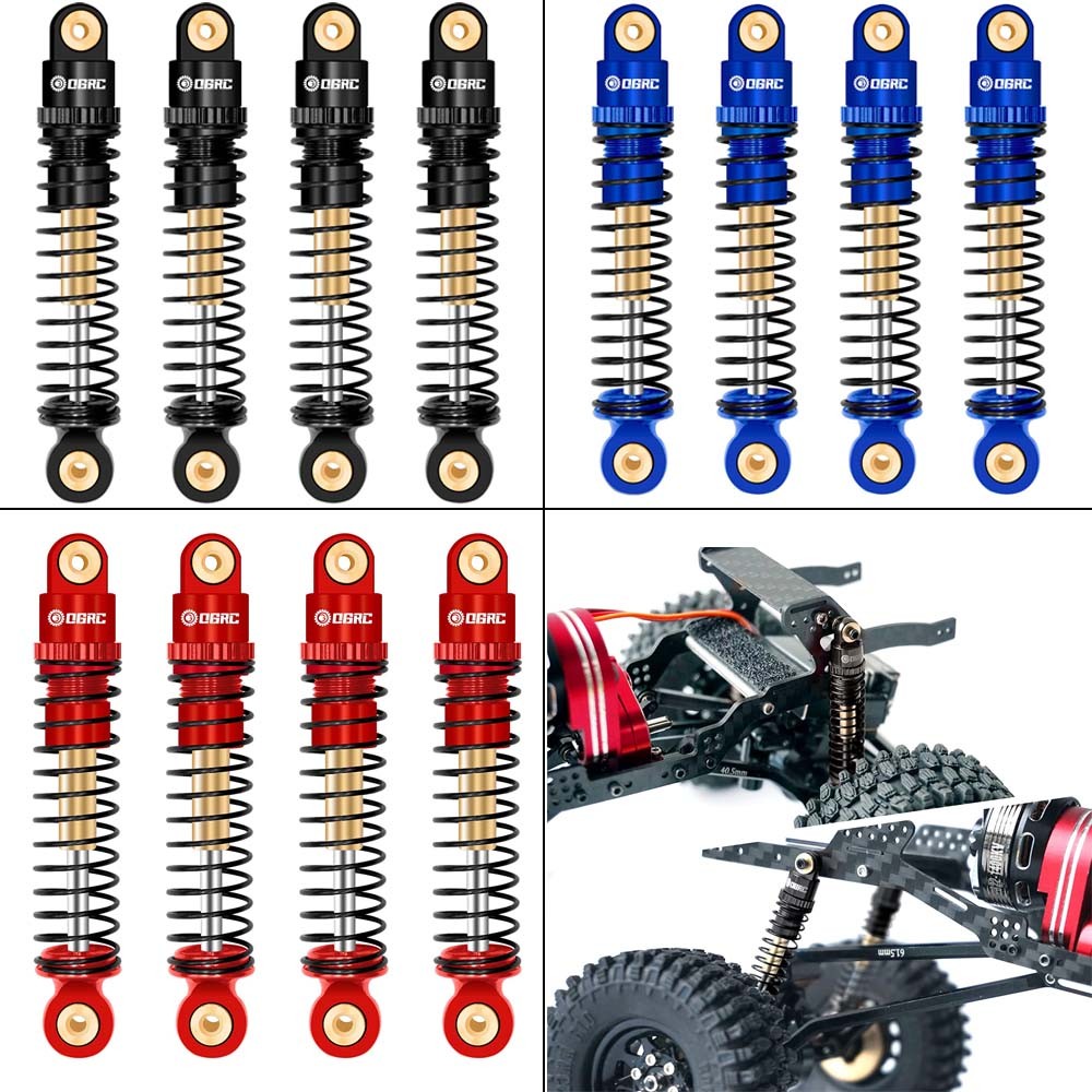 OGRC Shocks Absorber Aluminum Front&Rear Shock Damper RC Shocks for Axial SCX24 C10 JLU Deadbolt