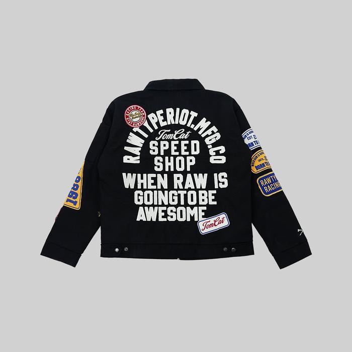 TERMURAH RAWTYPE RIOT Tom Patches Work Jacket - Black READY STOCK
