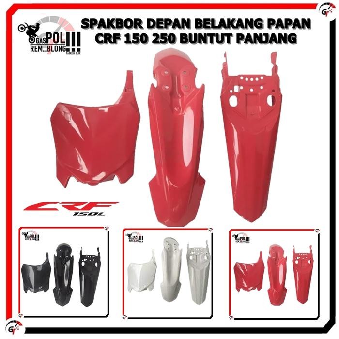 Stok Terbatas Spakbor Set Depan Belakang Papan Nomor Crf 150 250 Motor Cross Trail Terlariss 