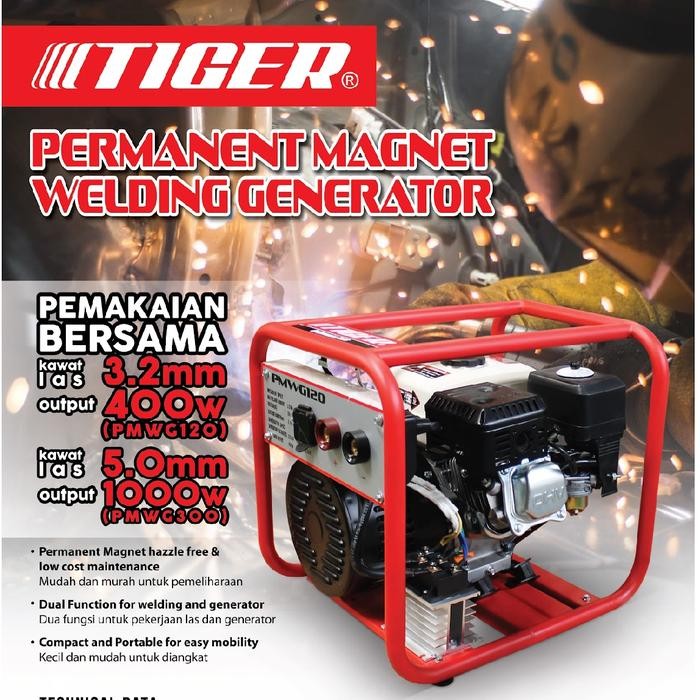 Genset Las Generator Las Tiger PMWG 120 PMWG120 Welding Generator