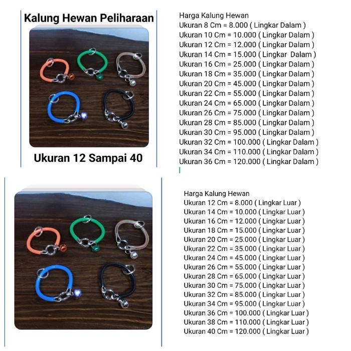 Kalung Hewan Peliharaan Monyet,Anjing,Kucing,Musang, Dll Promo 