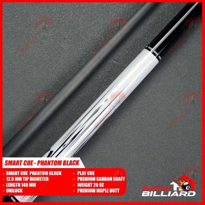 Stick Billiard - Billiard Cue - Smart Cue Black Phantom - Premium Pro Taper Carbon Shaft + Premium