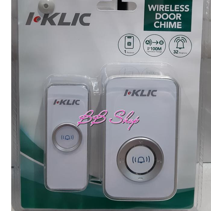 I Klic Bel Nirkabel Single Speaker Bel Pintu Rumah Original I Klic