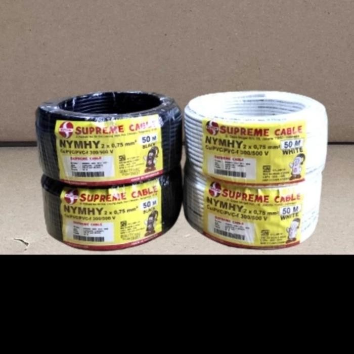 Kabel Supreme 2X0.75 / Kabel Serabut Nymhy 50 Meter Per Roll