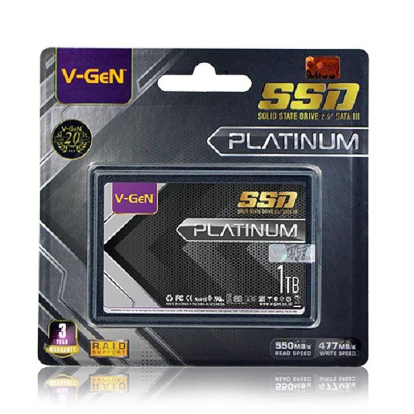 SSD V-GeN Platinum 1TB Rescue 1TB SATA 3 Solid State Drive 2.5" Inch VGEN SATA III