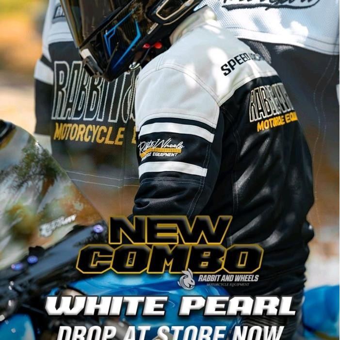 ASLI RABBIT AND WHEELS RNW NEW COMBO BLACK WHITE BLACL IVORY INCLUDE PROTECTOR READY STOCK