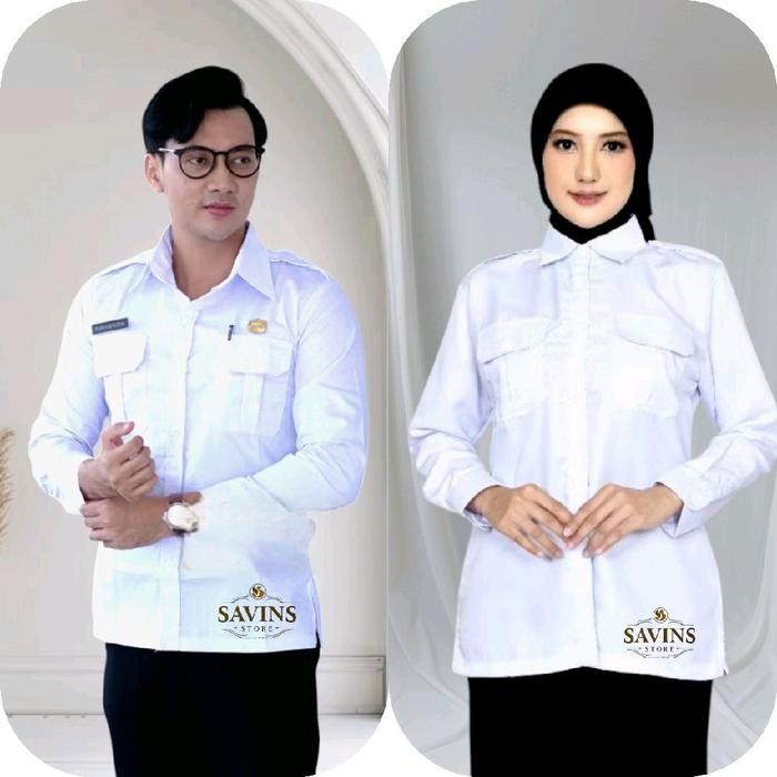 SIAPKIRIM Baju Dinas PNS wanita Baju PDH putih wanita/pria kemeja putih wanita/pria baju PDH ASN