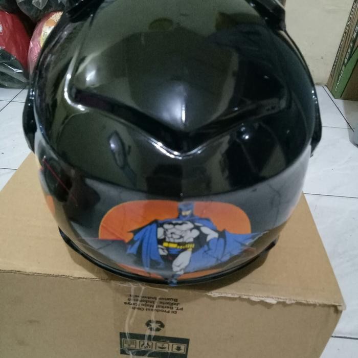 ASLI HELM ANAK MURAH MEREK MHR CORAK BATMAN READY STOCK