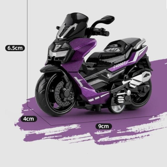 Diecast Motor Nmax miniatur Vespa Motorcycle klasik jadul unik Motor Mainan Anak