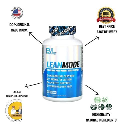 ORIGINAL !! EVL Lean Mode Fat Burner, Stimulant Free Weight Loss Support, 150 Caps
