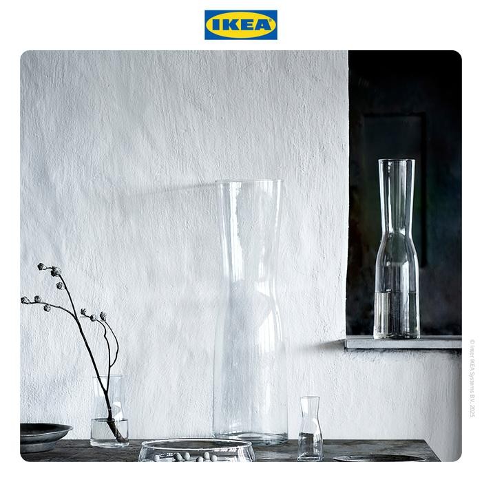60qm- Ikea Tidvatten Vas Bunga Kaca Bening 30Cm