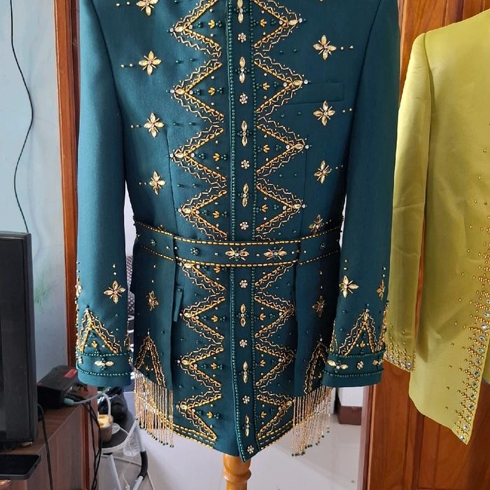 ASLI Baju APernikahan Arsya Beskap Pengantin Modern Dewasa Tanpa Wool dengan Sabuk - Pria READY