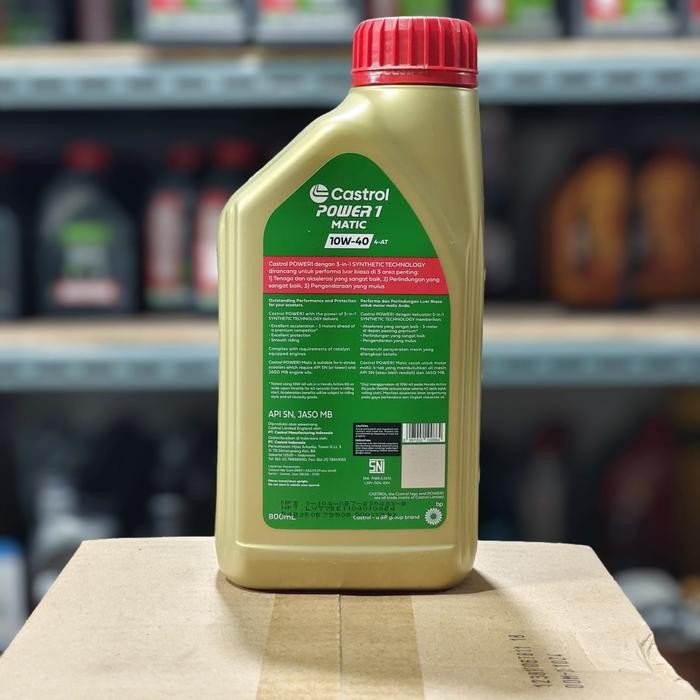 ys7r- Oli Motor Matic Castrol Power 1 Scooter 10W40 4T Full Synthetic 800Ml