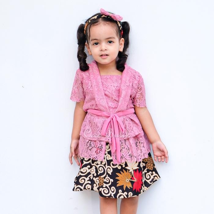 ASLI Set Kebaya Brukat Modern Anak Perempuan FREE B Baju Kebaya Bayi Balita Anak Tanggung Baju