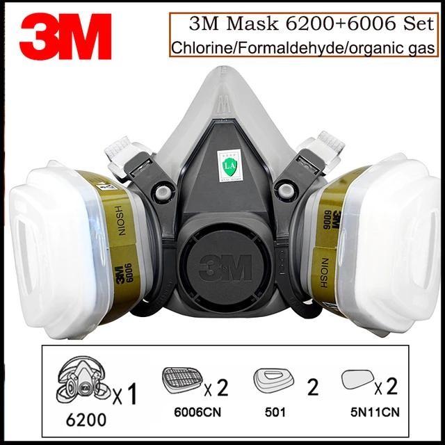 Masker 3M 6200 Respirator + Cartridge filter 3M 6006 Complete Set