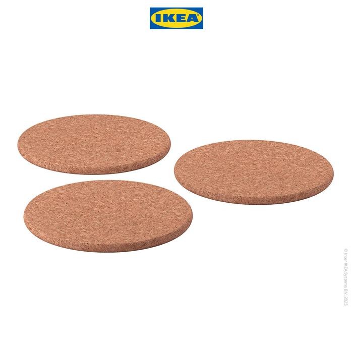 nwmi- Ikea Heat Alas Tatakan Panci Bahan Gabus 19Cm Set Isi 3Pcs