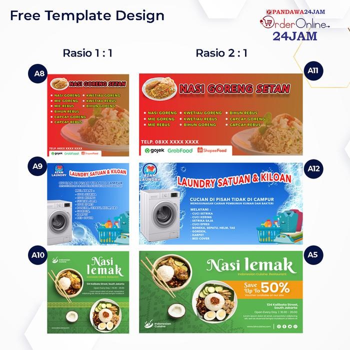 zk4z- Spanduk Banner Bahan Flexy Cina Standar / Medium / Hi-Res 1X1Met