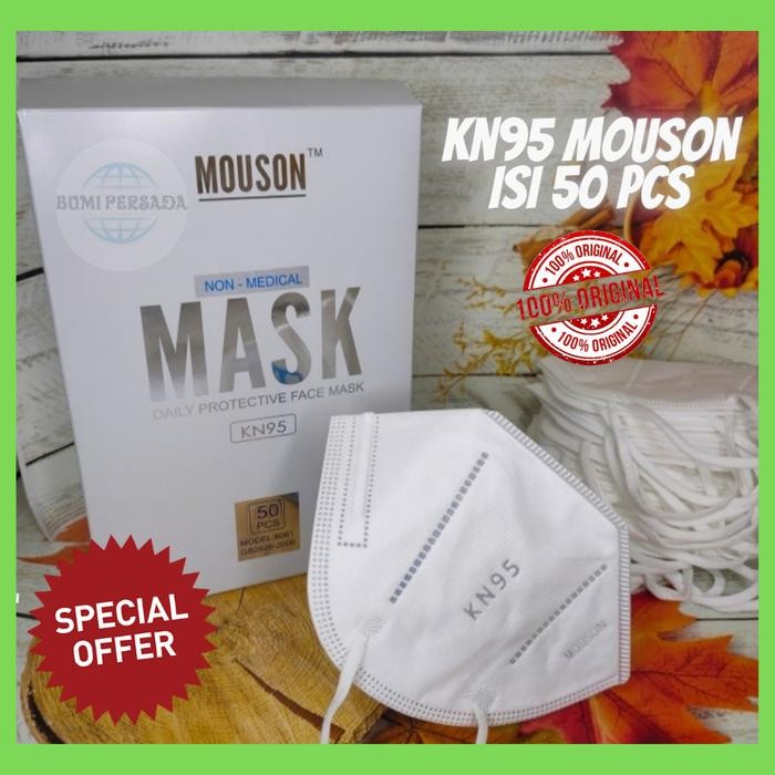 KJB Masker KN95 Mouson 5ply medis surgical KN95 kemenkes earloop