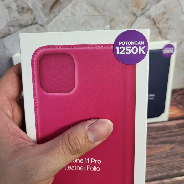 Bisa E-Katalog Leather Folio Case Apple Iphone 11 Pro Resmi Ibox Indonesia