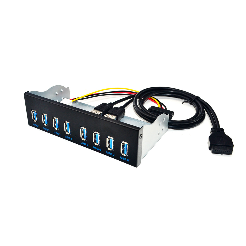 8 Port USB Hub USB3 5.25 USB 3.0 Front Panel Splitters USB 3.0 Hub for PC USB-HUB Multiple USB3.0 HU