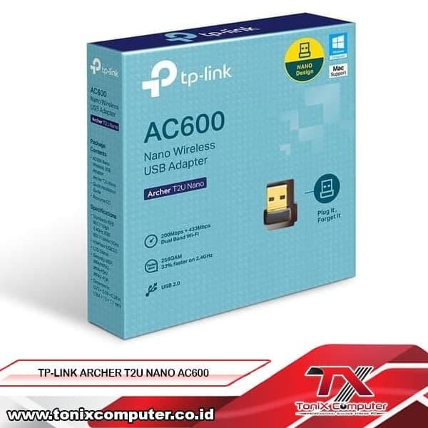 TPLINK TP LINK TP-LINK ARCHER T2U NANO AC600 USB WIFI RECEIVER ADAPTER