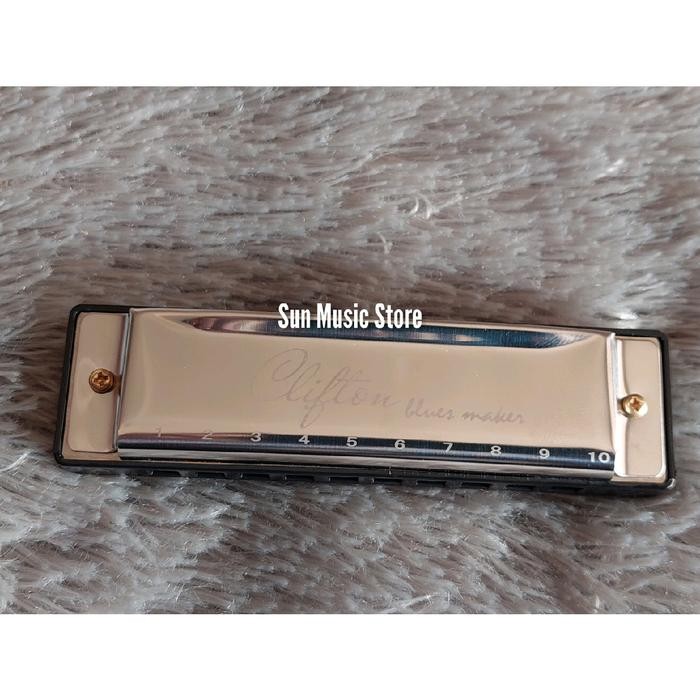 pf2j- Harmonika 10 Hole Original Clifton Nada C - Harmonika Diatonik - Harmonika Diatonik 10