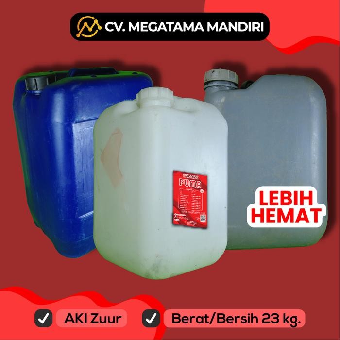 Ready Accu Zuur / Air Zuur / Battery Electrolyte / Air Aki Merah 20 Liter Cocok Untuk Aki GS Yuasa