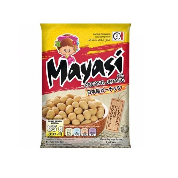 MAYASI KACANG RASA JAGUNG BAKAR 65 GR