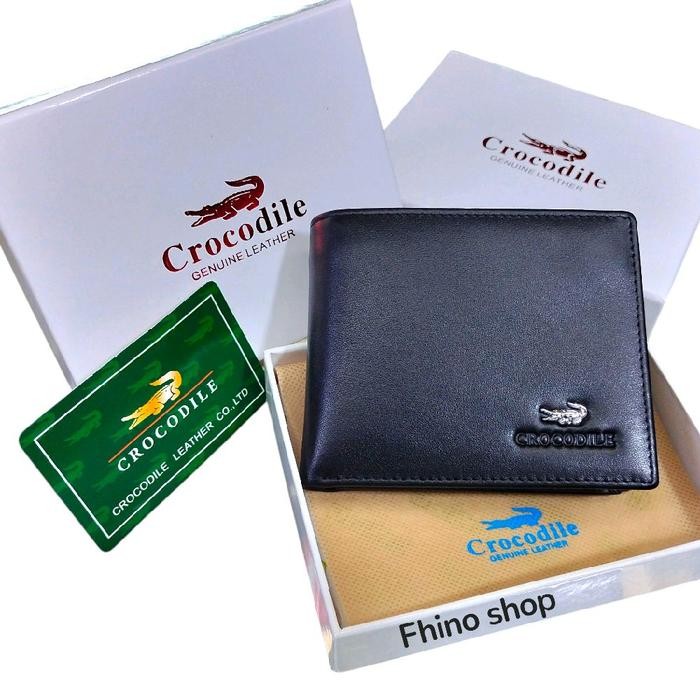 Crocodile Dompet pria kulit asli original seri terbaru import / Dompet Cowok original