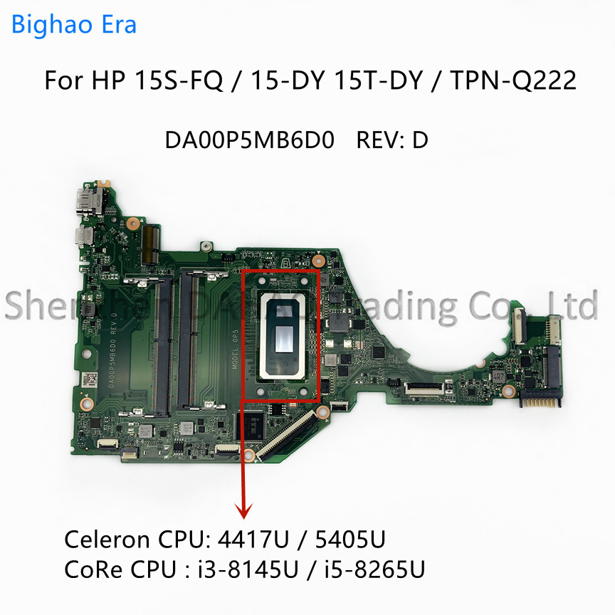 Casing Laptop DA00P5MB6D0 For HP 15-DY 15s-FR 15S-FQ Laptop Motherboard With Intel 5405U i3-8145U i5