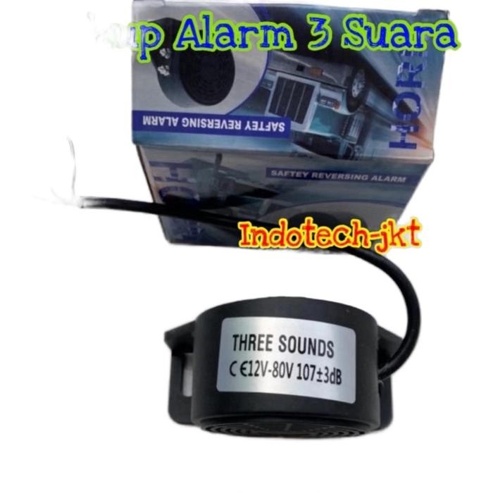 Alarm Mundur Mobil Truk 12-24 Volt Backup Alarm 3 suara