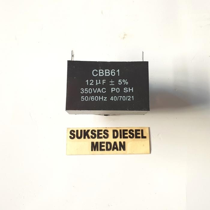 KAPASITOR GENSET 12UF 350VAC SMALL BODY CAPASITOR