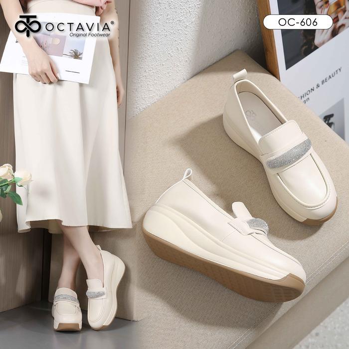 Octavia Sepatu Sneakers Casual Highsole Wedges Wanita #Oc-606