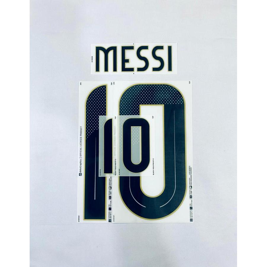 Baru Nameset Argentina 2024 Home = Messi (10). Original Nameset For Jersey.