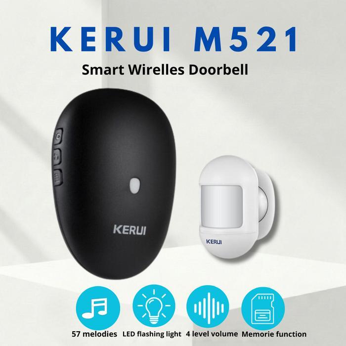 KERUI Bel Sensor Gerak Wireless M521 Bel Rumah Sensor Gerak Mini P831