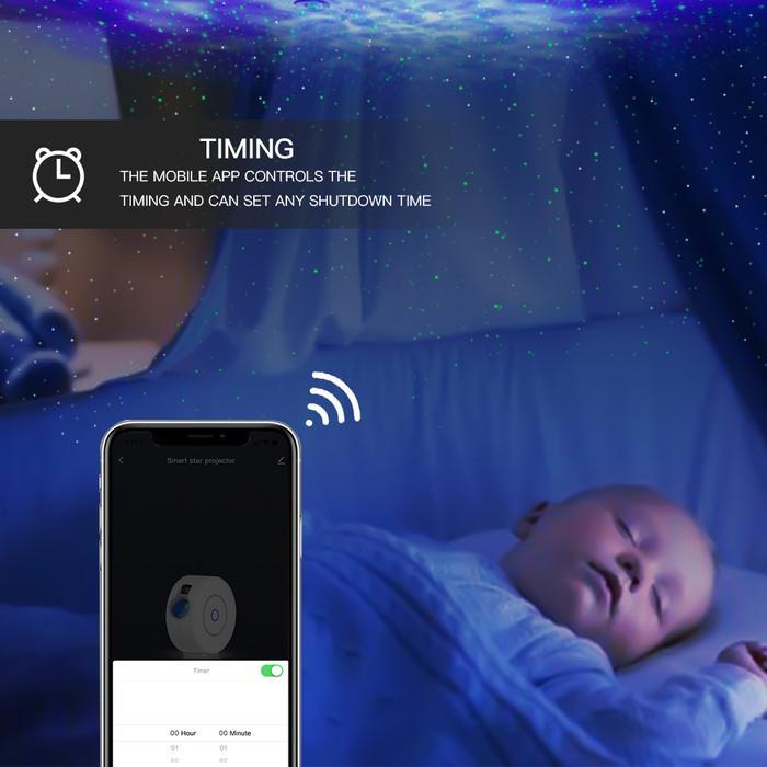 Smart Wifi Star Projector Lampu Laser Bintang Tidur Malam Aurora Tuya Terlaris