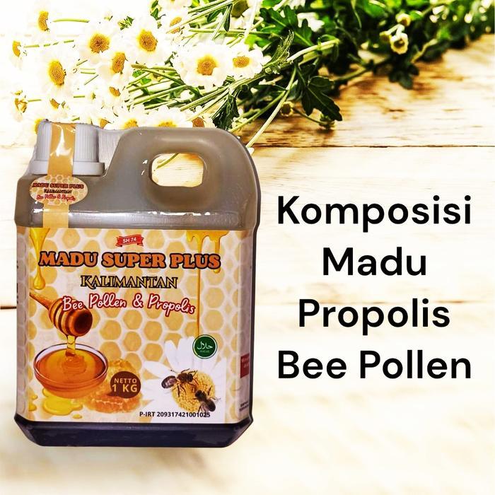 "New" MADU SUPER KALIMANTAN 1 KG PLUS BEE POLLEN Honey
