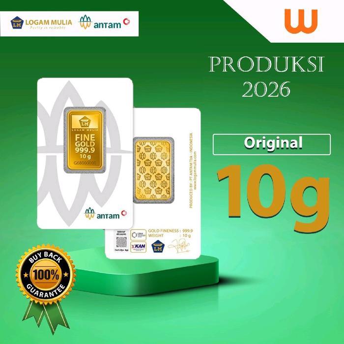 NEW 10 GR (GRAM) GOLDBAR/LOGAM MULIA/LM/EMAS BATANGAN ANTAM BERSERTIFIKAT LBMA