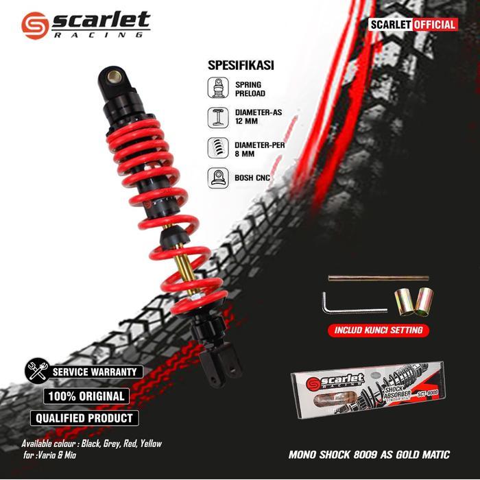 Scarlet Racing - Mono Shock Shok Shockbreaker 8009 As Gold Mio 310Mm