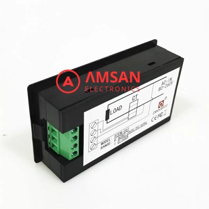Peacefair Pzem-061 Kwh Meter Digital 100A Watt Meter Ac 80-260V