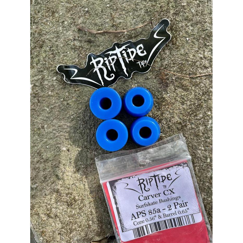 Bushings Surfskate Carver CX merk RipTide 2 pasang (2 pair), bentuknya Cone 0.56dan Barrel 0.65.