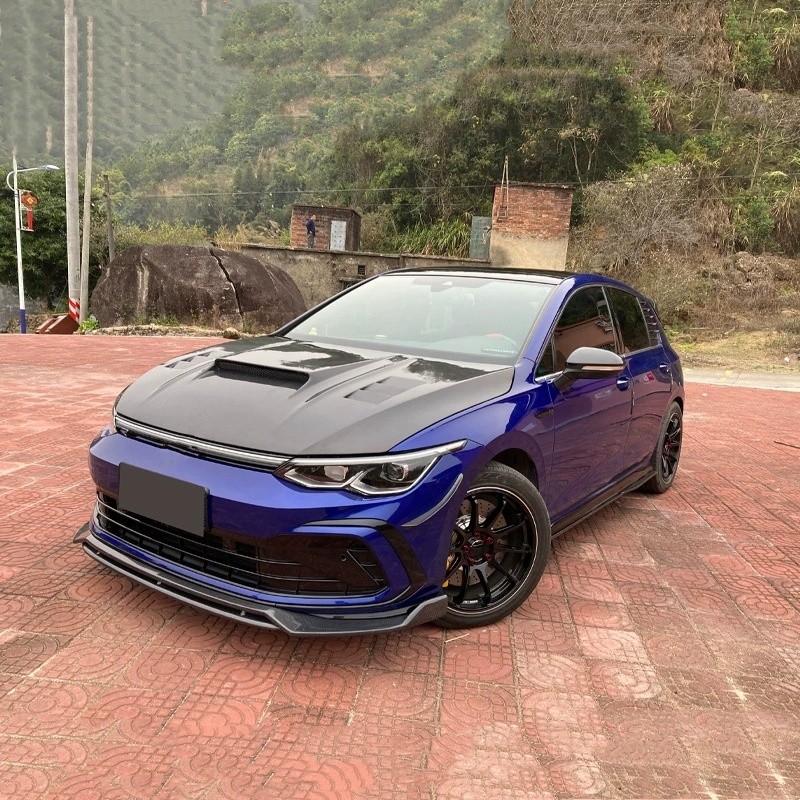 CAR ENGINE HOOD ENGINE COVER FOR VOLKSWAGEN VW GOLF 8 GTI MODIFIED CARBON FIBER LIGHT WEIGHT