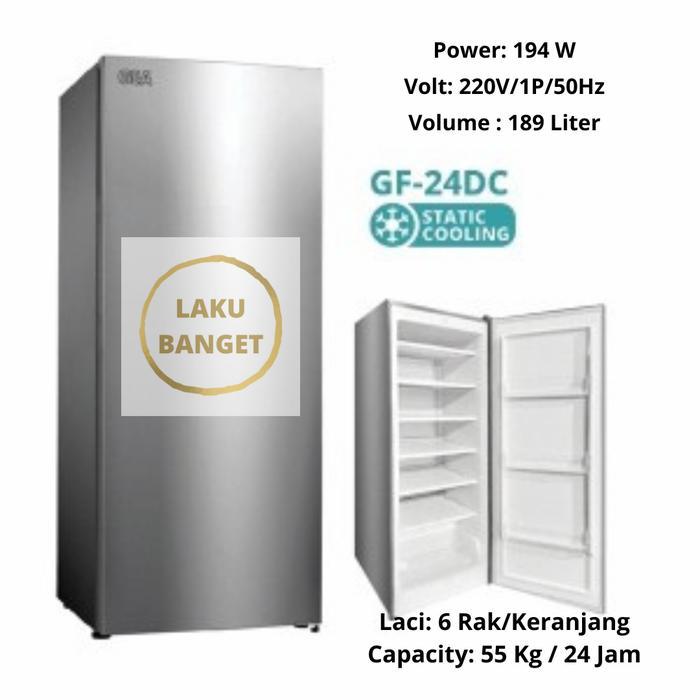 GEA upright freezer GF-24DC / Freezer Standing GEA GF 24DC / Freezer untuk Simpan ASI & Makanan Beku