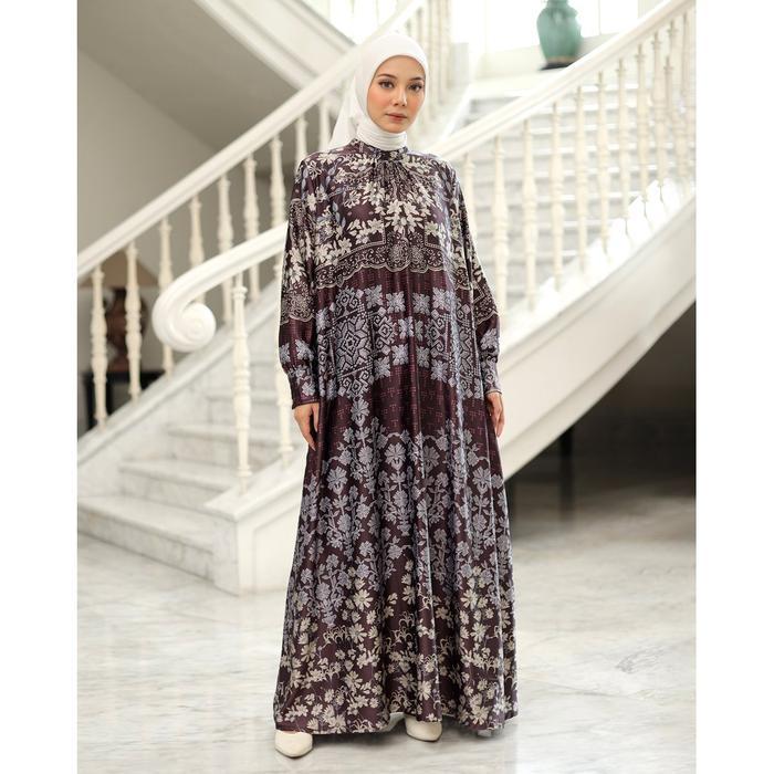 Geulis.id SHARESTANI DRESS / DRESS WANITA / SARIMBIT KELUARGA (4 warna) - BURGUNDY, XS