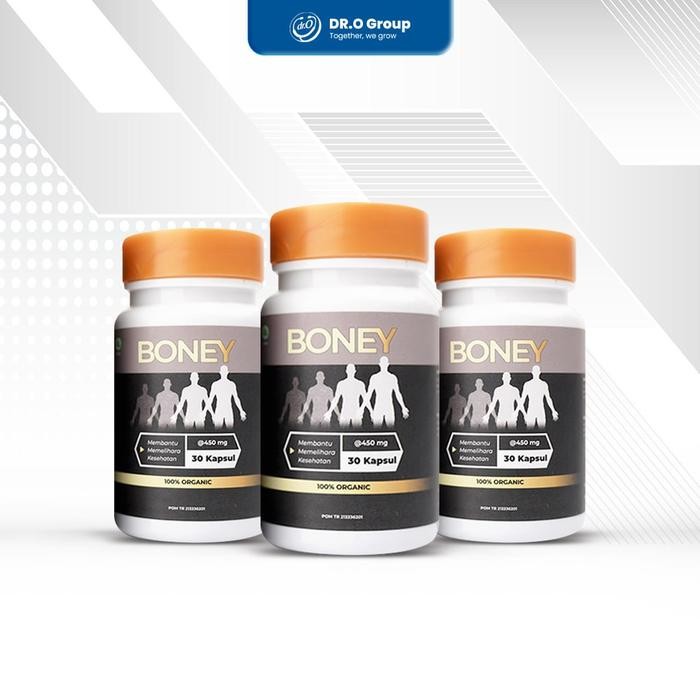 

oW.galiban - Boney Bundling 3 Botol Suplemen Herbal Kapsul Daun Kelor Nutrisi Tulang