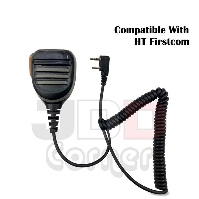 Extra Hand Mic HT Firstcom Radio All Type With PTT and Speaker Handmic