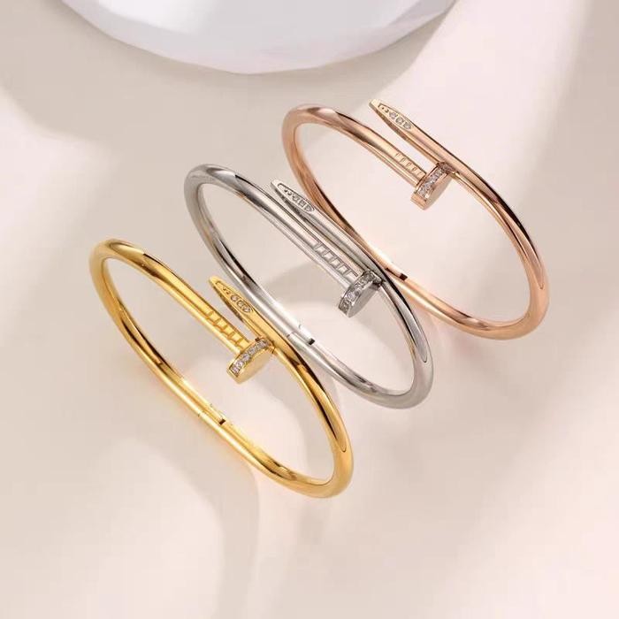 ASLI Gelang Titanium wanita Paku Aksess Elegan Bracelets READY STOCK